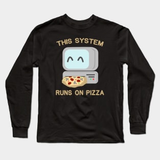 Computer Pizza Long Sleeve T-Shirt